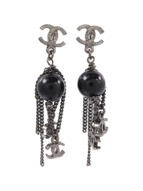 CHANEL Pre-Owned CC drop earrings