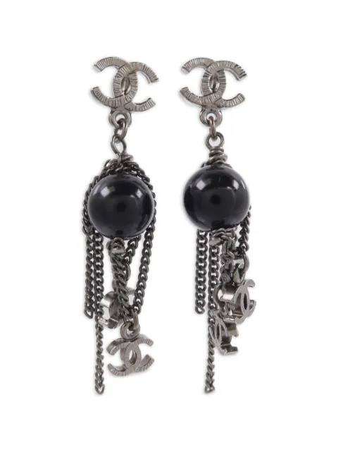 CHANEL Pre-Owned CC drop earrings