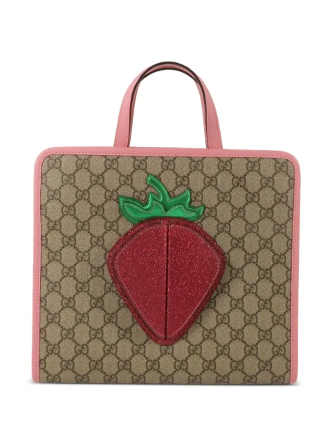 Gucci Pre-Owned strawberry-appliqué tote bag