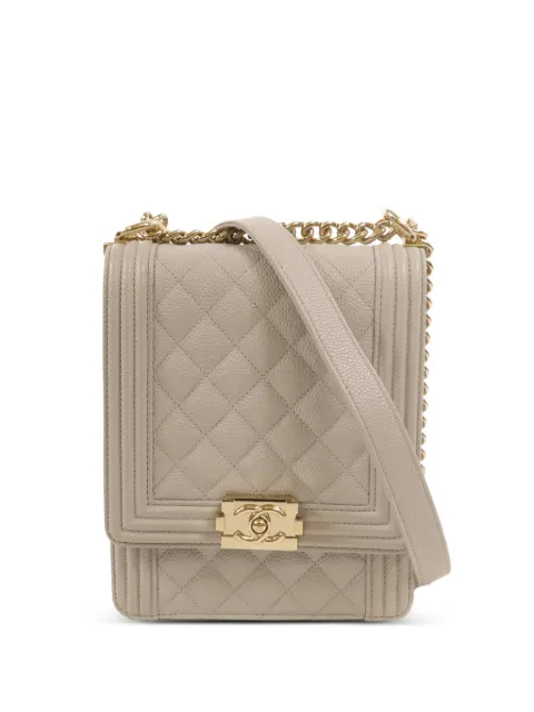 CHANEL Pre-Owned Boy North-South quilted mini bag