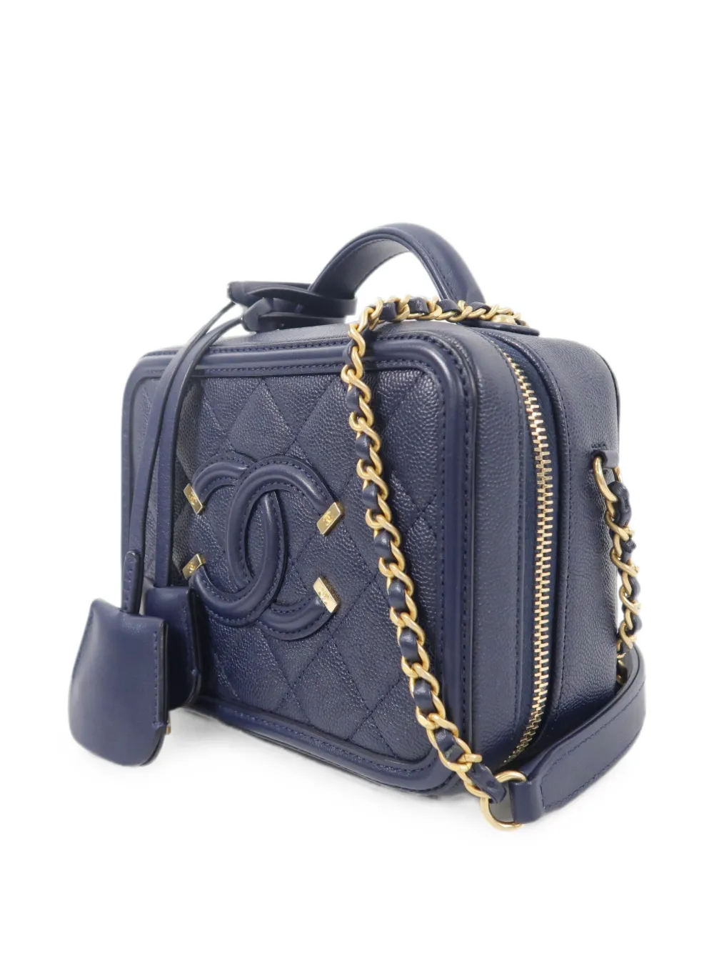 CHANEL Pre-Owned Vanity Case CC shopper Blauw