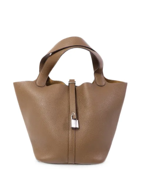 Hermès Pre-Owned 2022 MM Picotin Clemence-leather tote bag