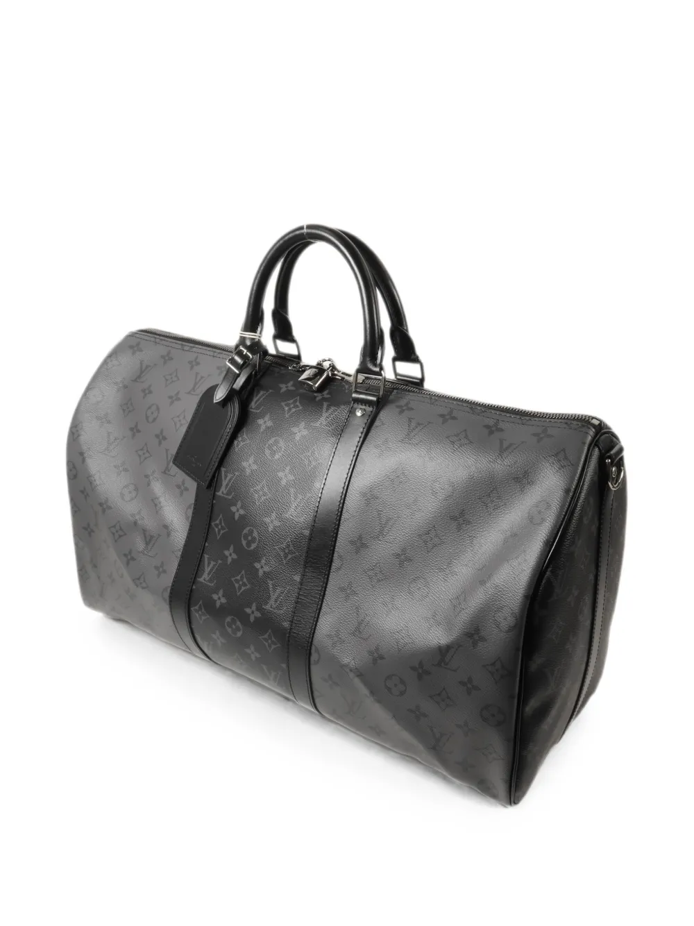 Louis Vuitton Pre-Owned Keepall Bandouliere 50 Monogram Eclipse reistas Grijs