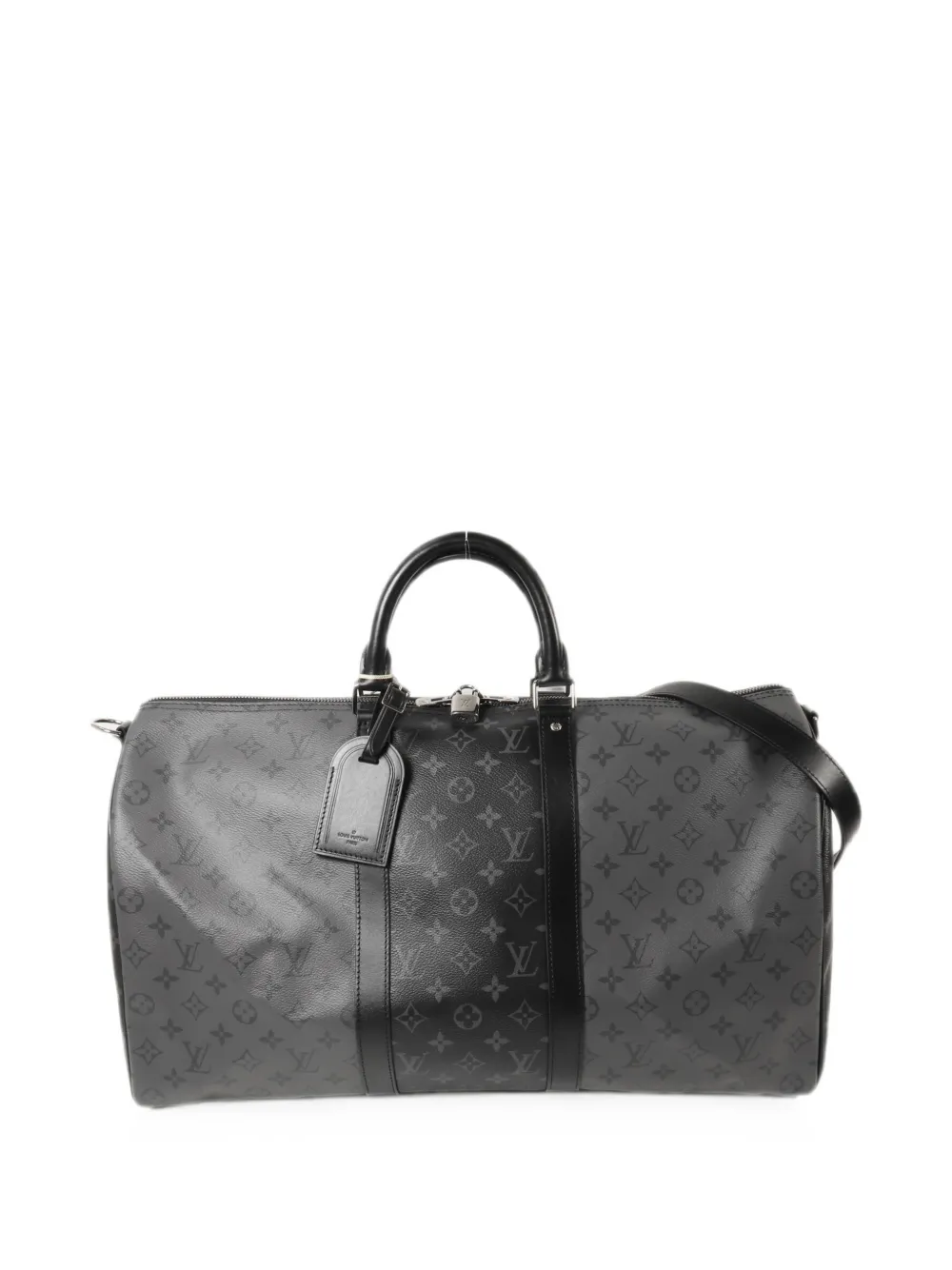Louis Vuitton Pre-Owned Keepall Bandouliere 50 Monogram Eclipse reistas Grijs