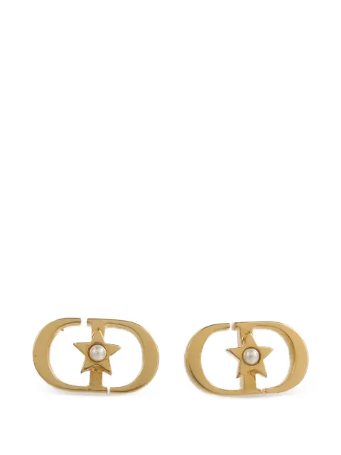 Christian Dior Pre-Owned aretes CD con dije de estrella