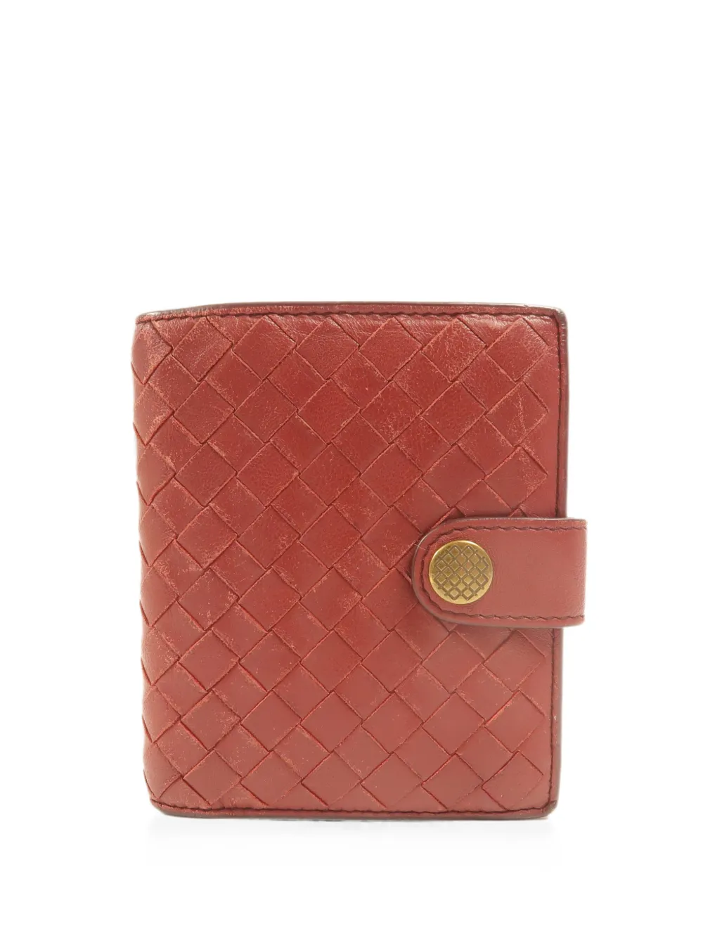Bottega Veneta Pre-Owned Intrecciato bifold wallet - Rosso