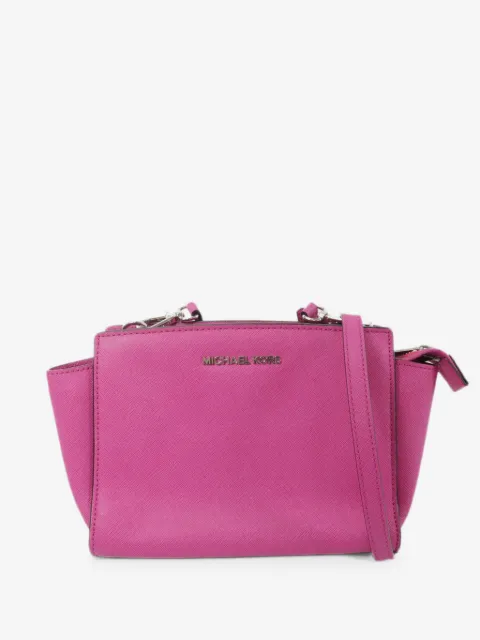 Michael Kors Vintage logo-plaque leather shoulder bag