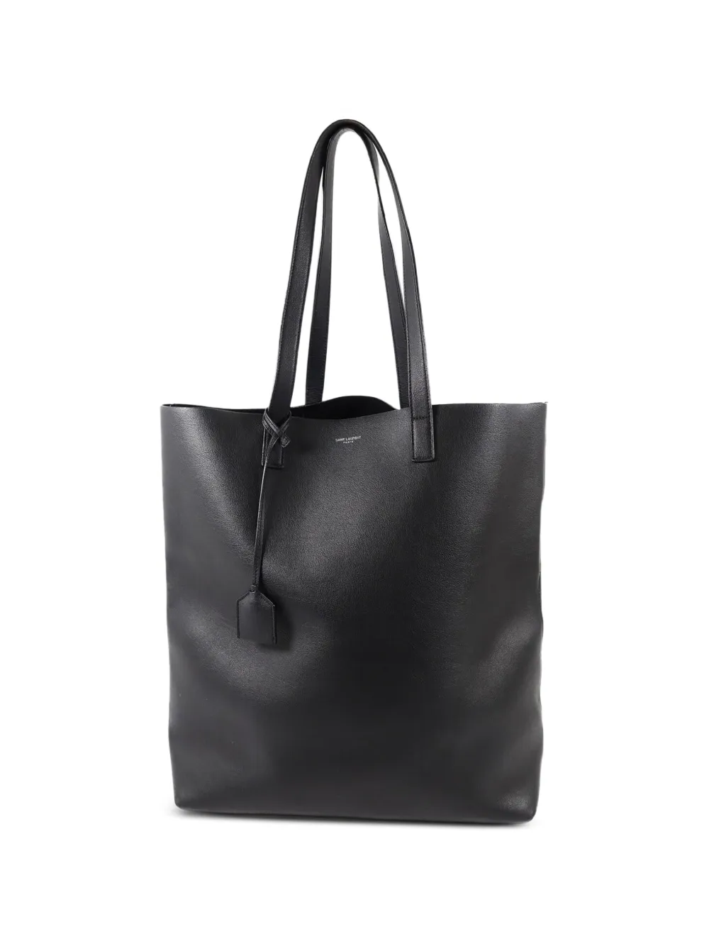 Saint Laurent Pre-Owned Borsa tote in pelle con logo - Nero