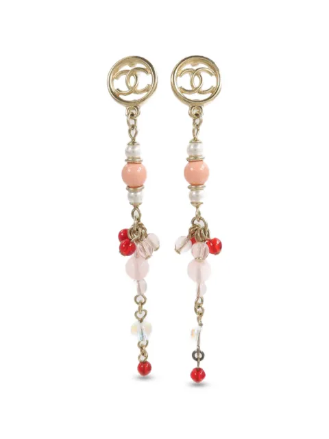 CHANEL Pre-Owned boucles d'oreilles pendantes à logo CC