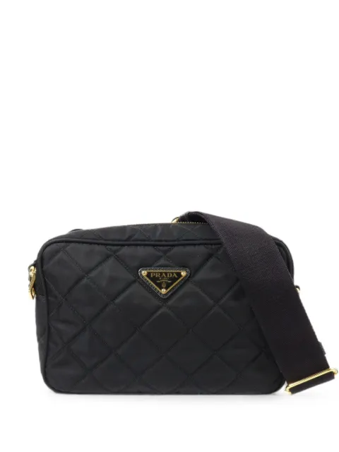 Prada Pre-Owned logo-detail quilted cross body bag