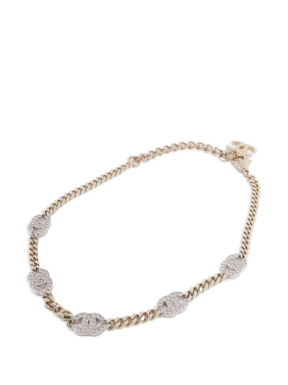 CHANEL Pre-Owned CC-charms curb-chain necklace - Gold