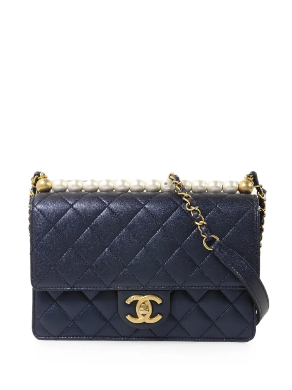 CHANEL Pre-Owned CC turn-lock quilted shoulder bag - Blue