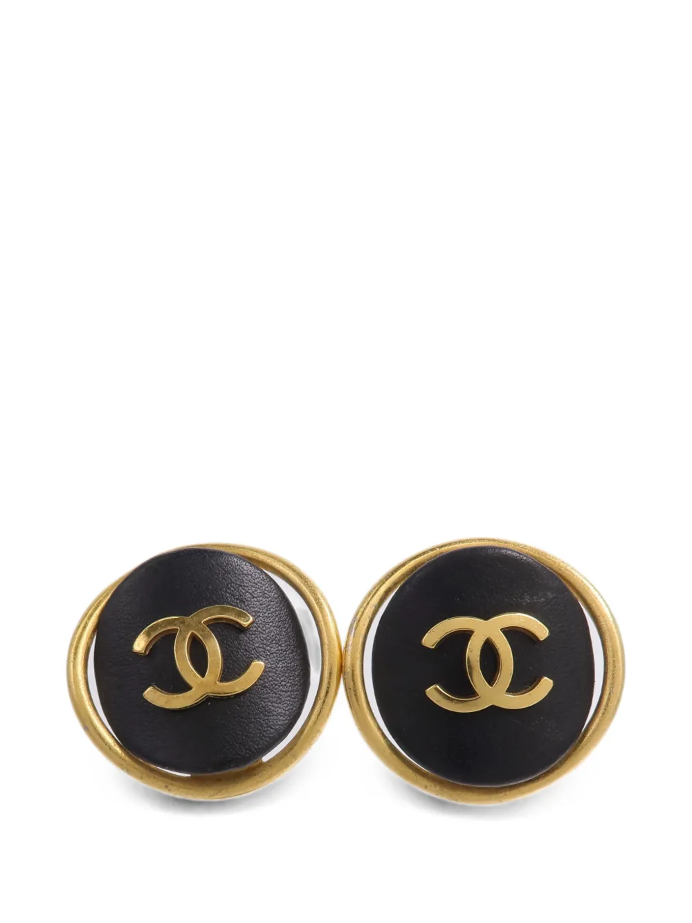CHANEL Pre-Owned 1993 CC logo-detail earrings - Oro