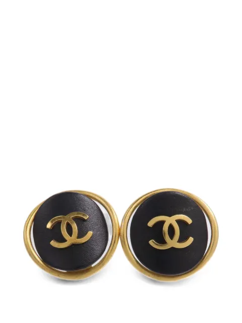 CHANEL Pre-Owned pendientes con logo CC 1993
