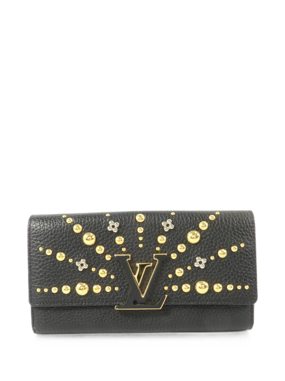 Louis Vuitton Pre-Owned Capucines studded wallet - Schwarz
