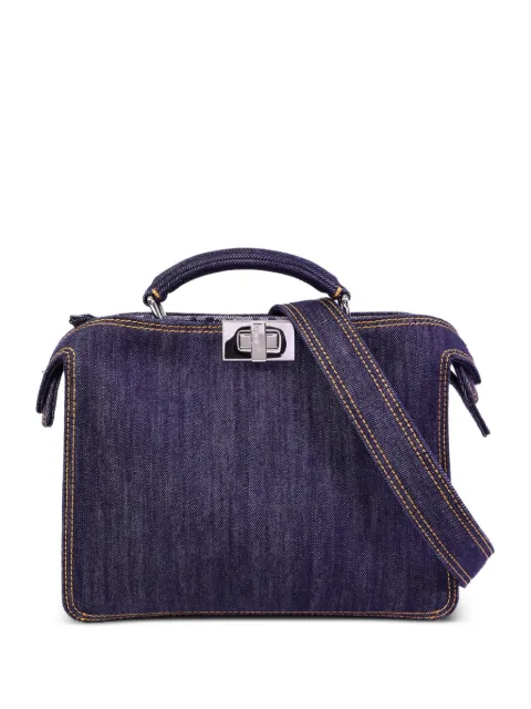 Fendi Pre-Owned small Peekaboo ISeeU denim tote bag