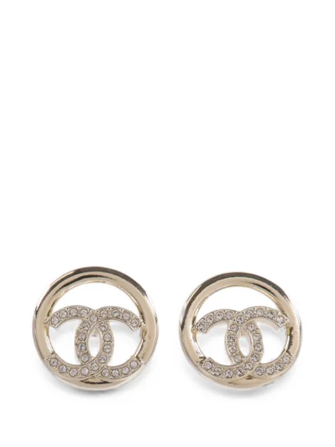CHANEL Pre-Owned CC crystal earrings