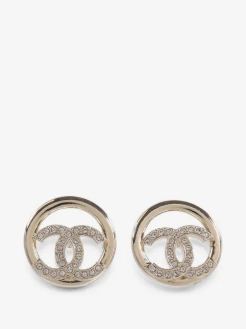 CHANEL Pre-Owned CC crystal earrings