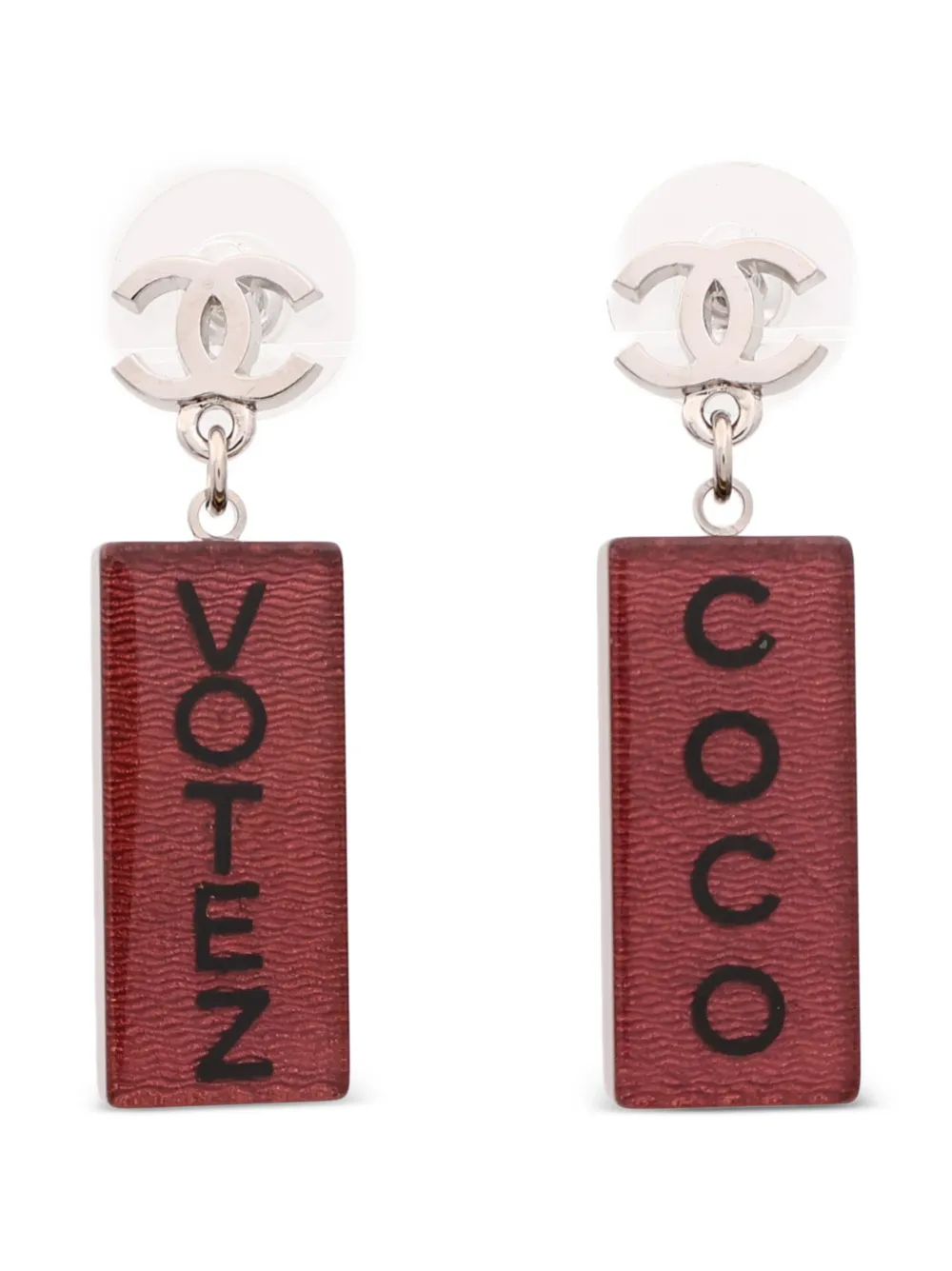 CHANEL Pre-Owned Orecchini pendenti Votez CC - Argento