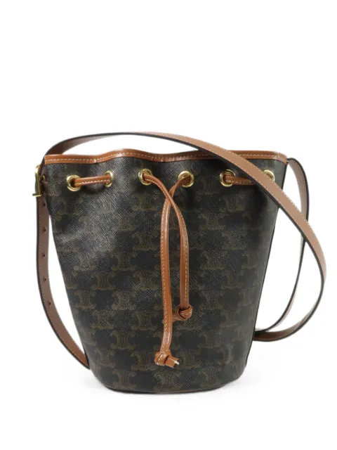 Celine Pre-Owned Triomphe drawstring bucket bag