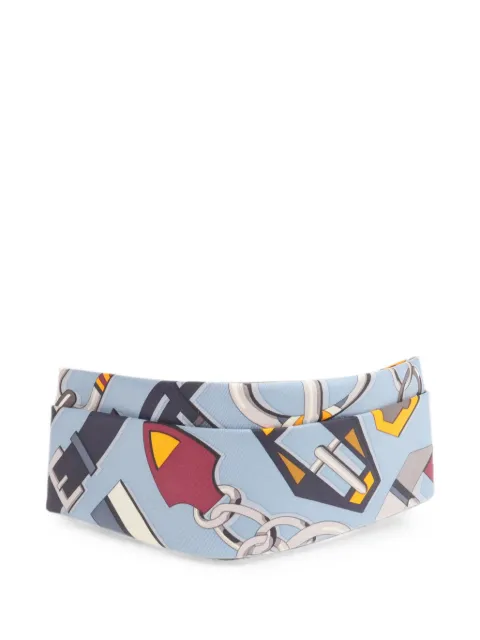 Hermès Pre-Owned silk graphic-print hairband