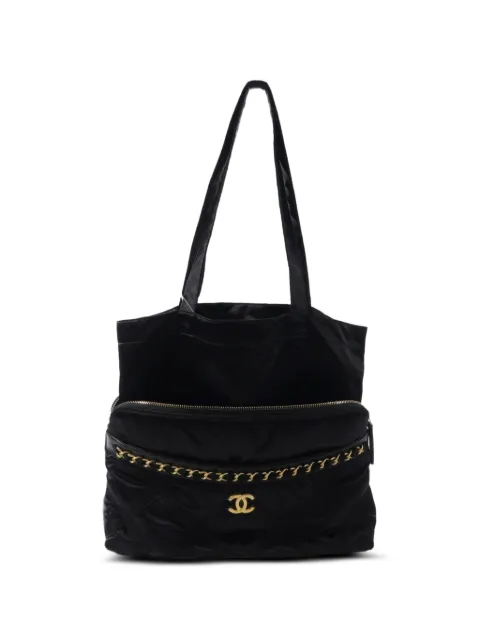 CHANEL Pre-Owned logo-plaque tote bag
