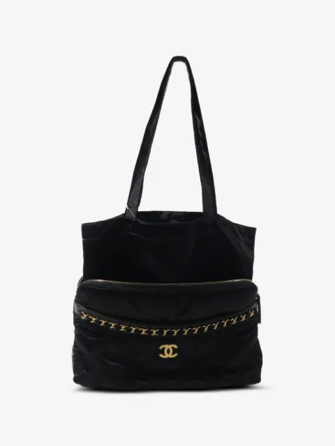 CHANEL Pre-Owned logo-plaque tote bag