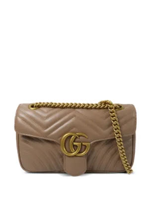Gucci Pre-Owned 2020s GGマーモント キルティング ショルダーバッグ S