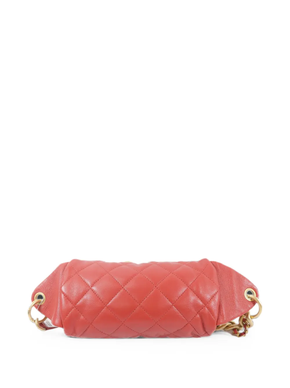 CHANEL Pre-Owned Gewatteerde heuptas met CC-bedel Rood