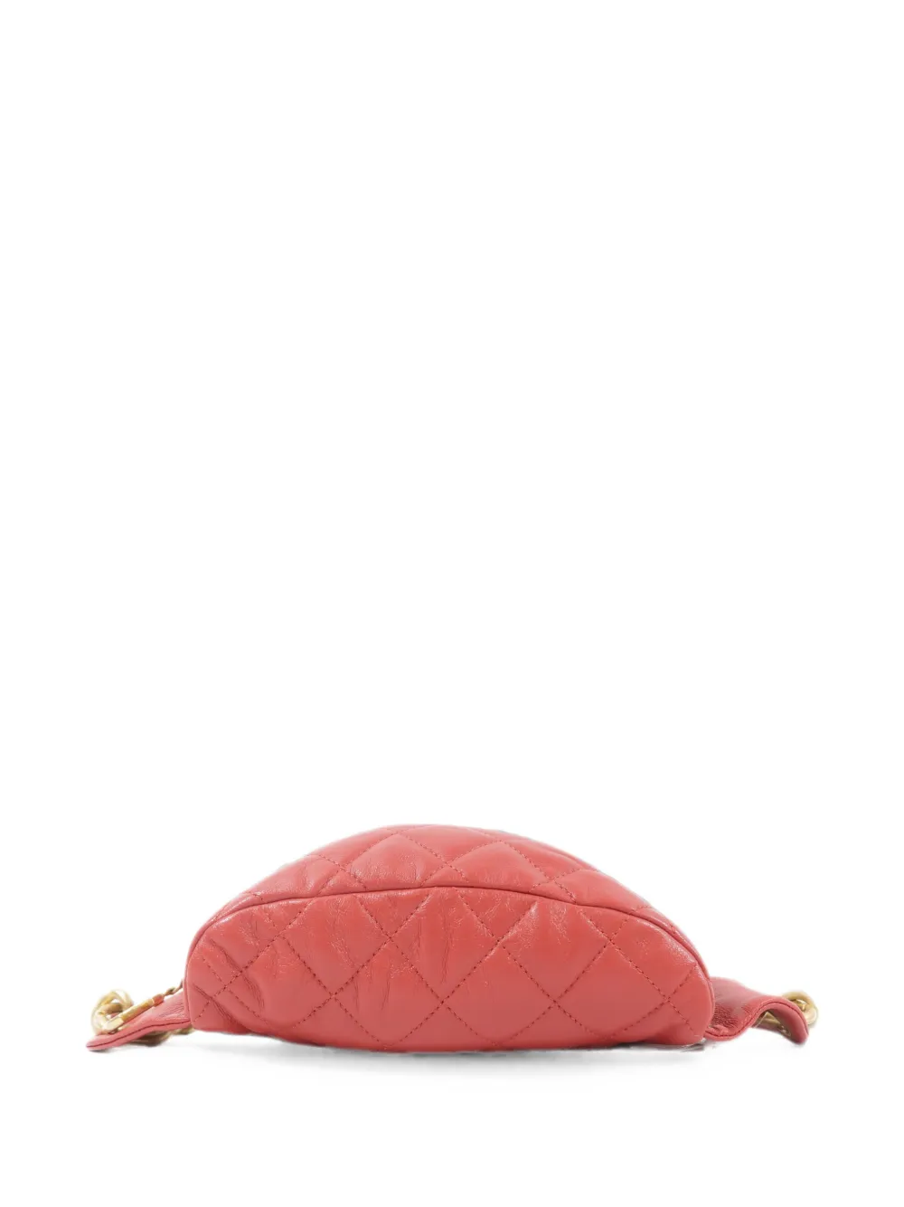 CHANEL Pre-Owned Gewatteerde heuptas met CC-bedel Rood
