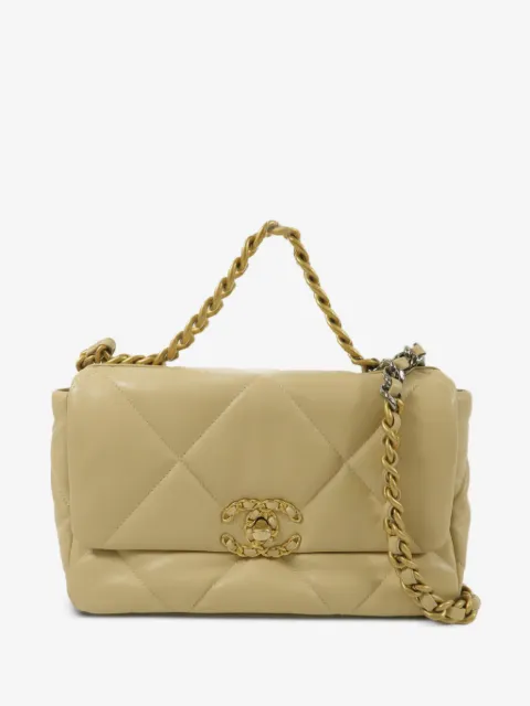 CHANEL Pre-Owned small Chanel 19 Diamond-quilted shoulder bag