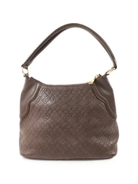 Bally Vintage embossed leather shoulder bag