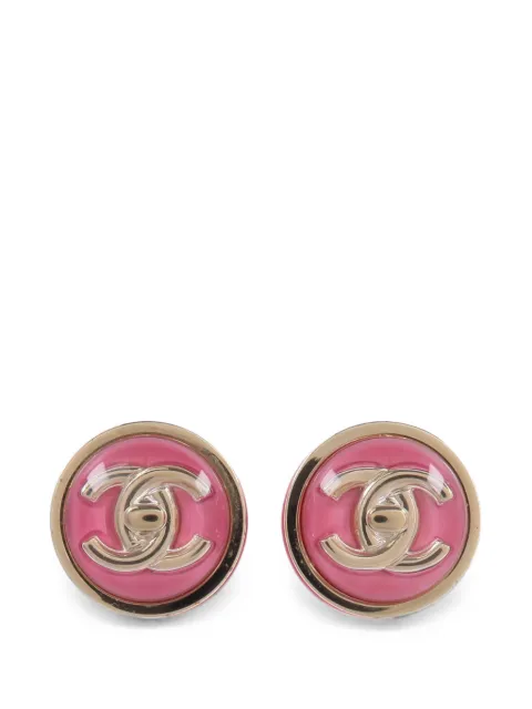 CHANEL Pre-Owned aretes con logo CC