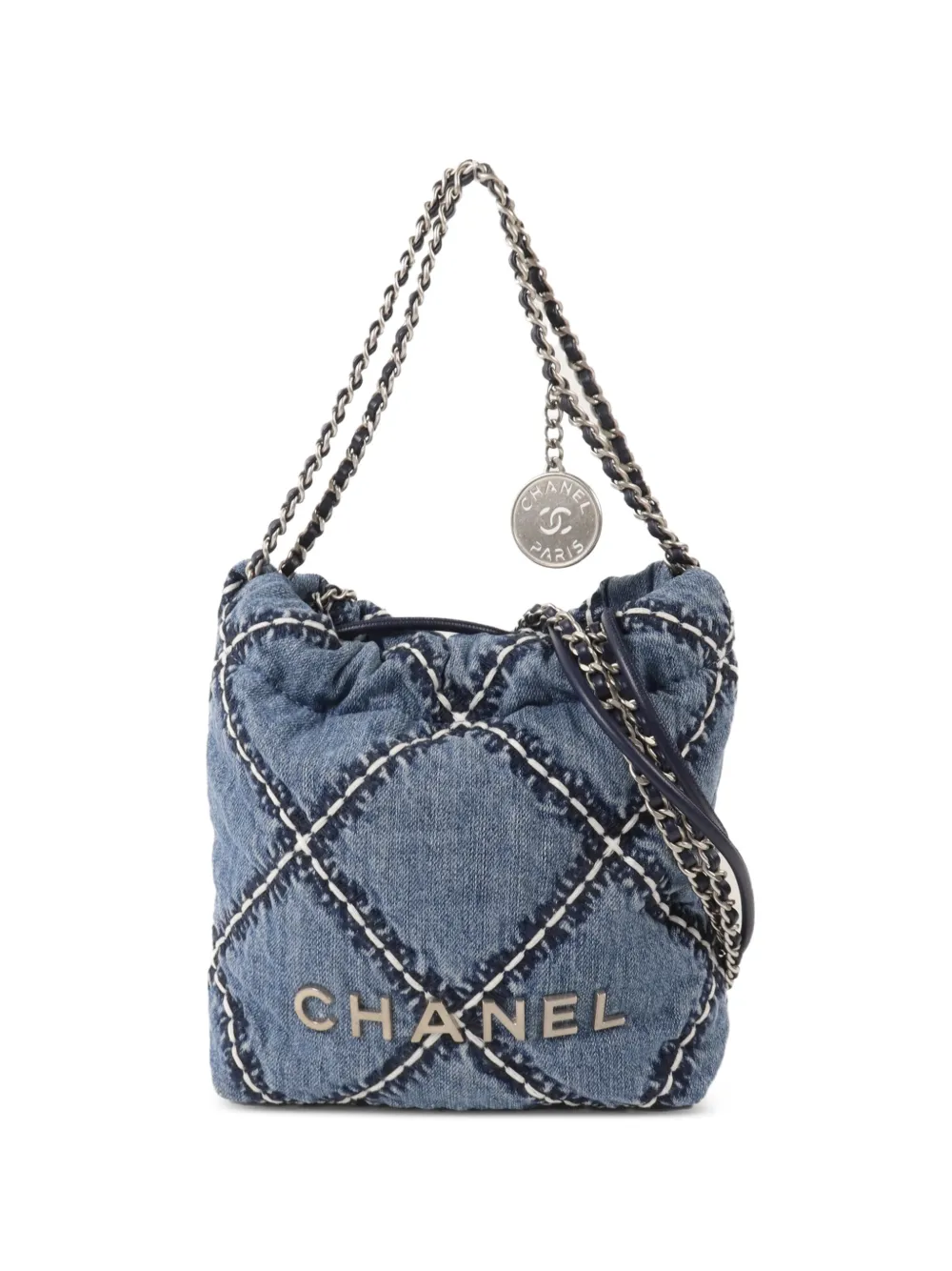 CHANEL Pre-Owned mini Chanel 22 shoulder bag - Blue