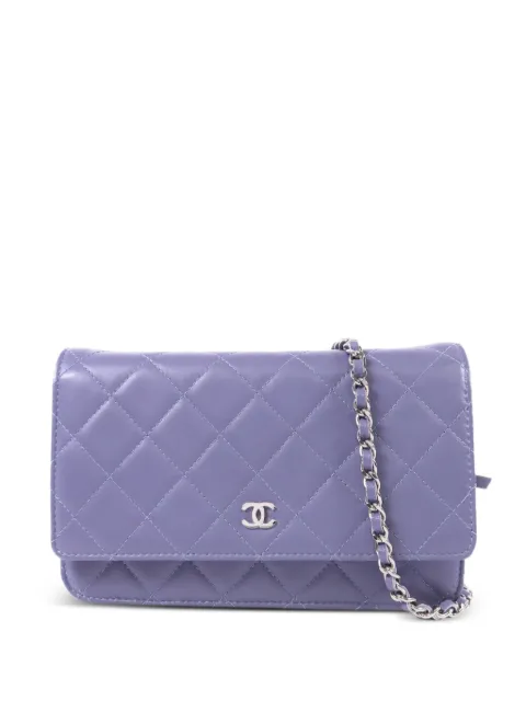 CHANEL Pre-Owned Wallet On Chain Diamond-quilted crossbody bag