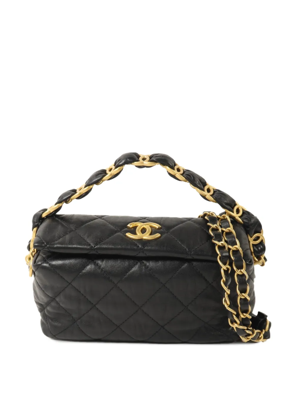 CHANEL Pre-Owned CC diamond-quilted shoulder bag - Black