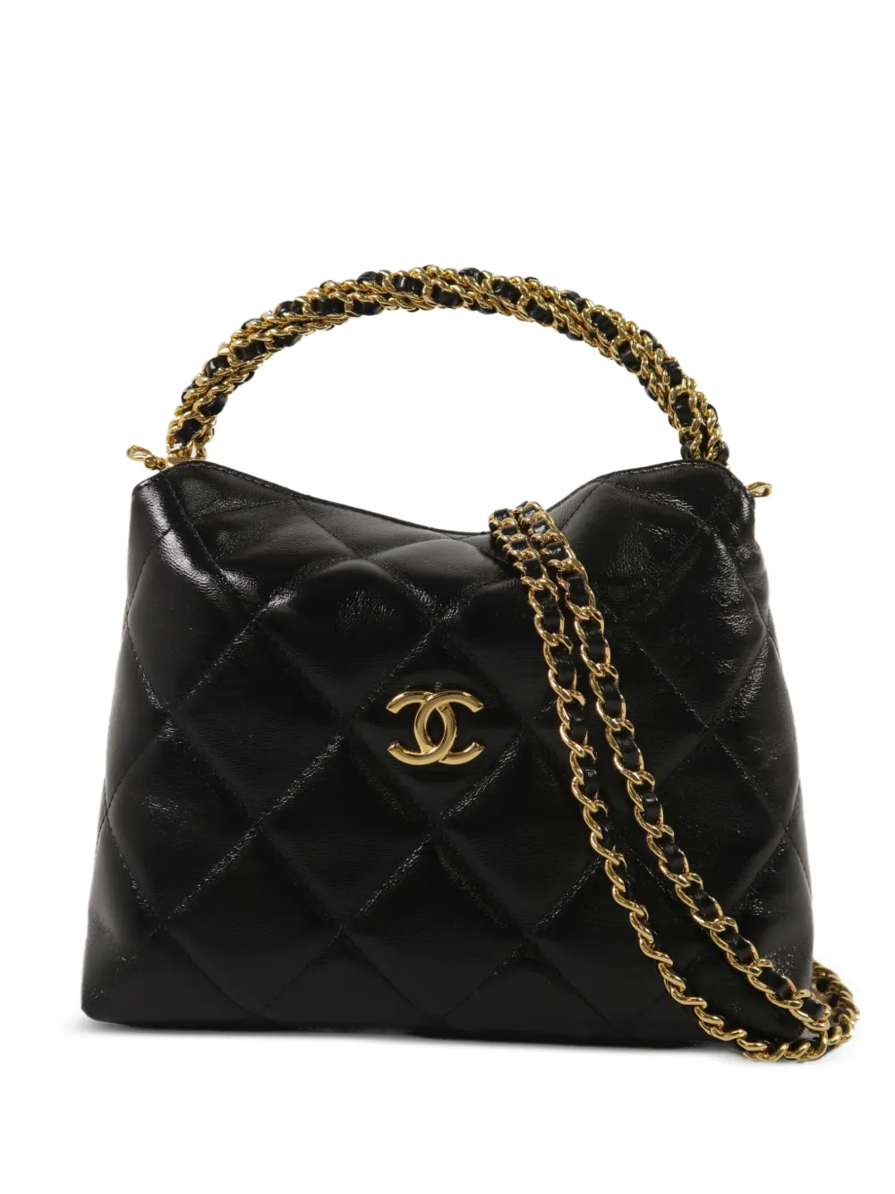 CHANEL Pre-Owned CC diamond-quilted tote bag - Black