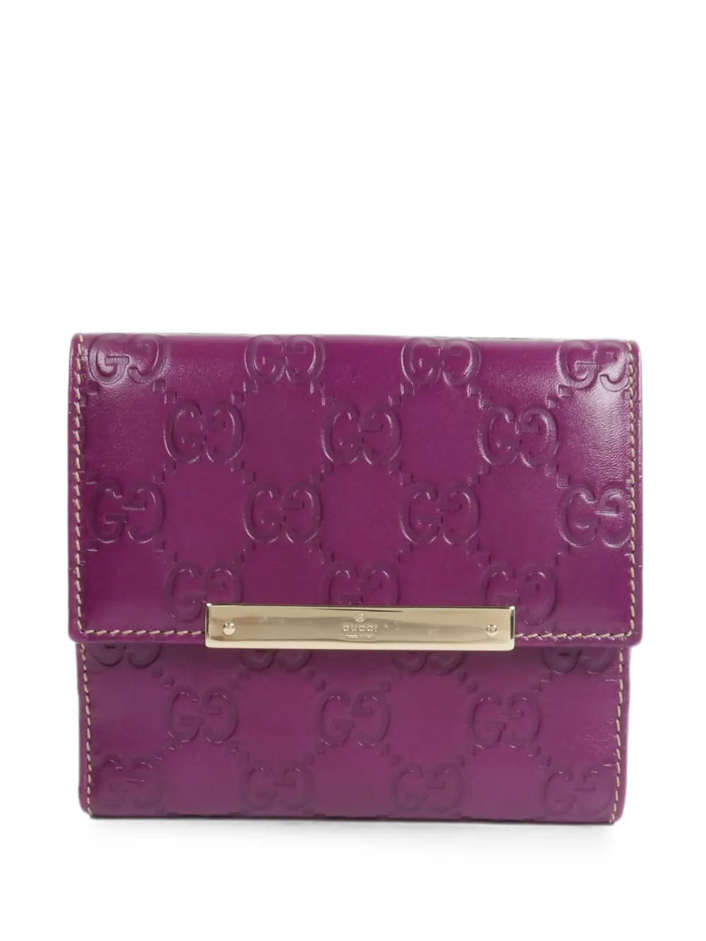 Gucci Pre-Owned Guccissima fold wallet - Viola