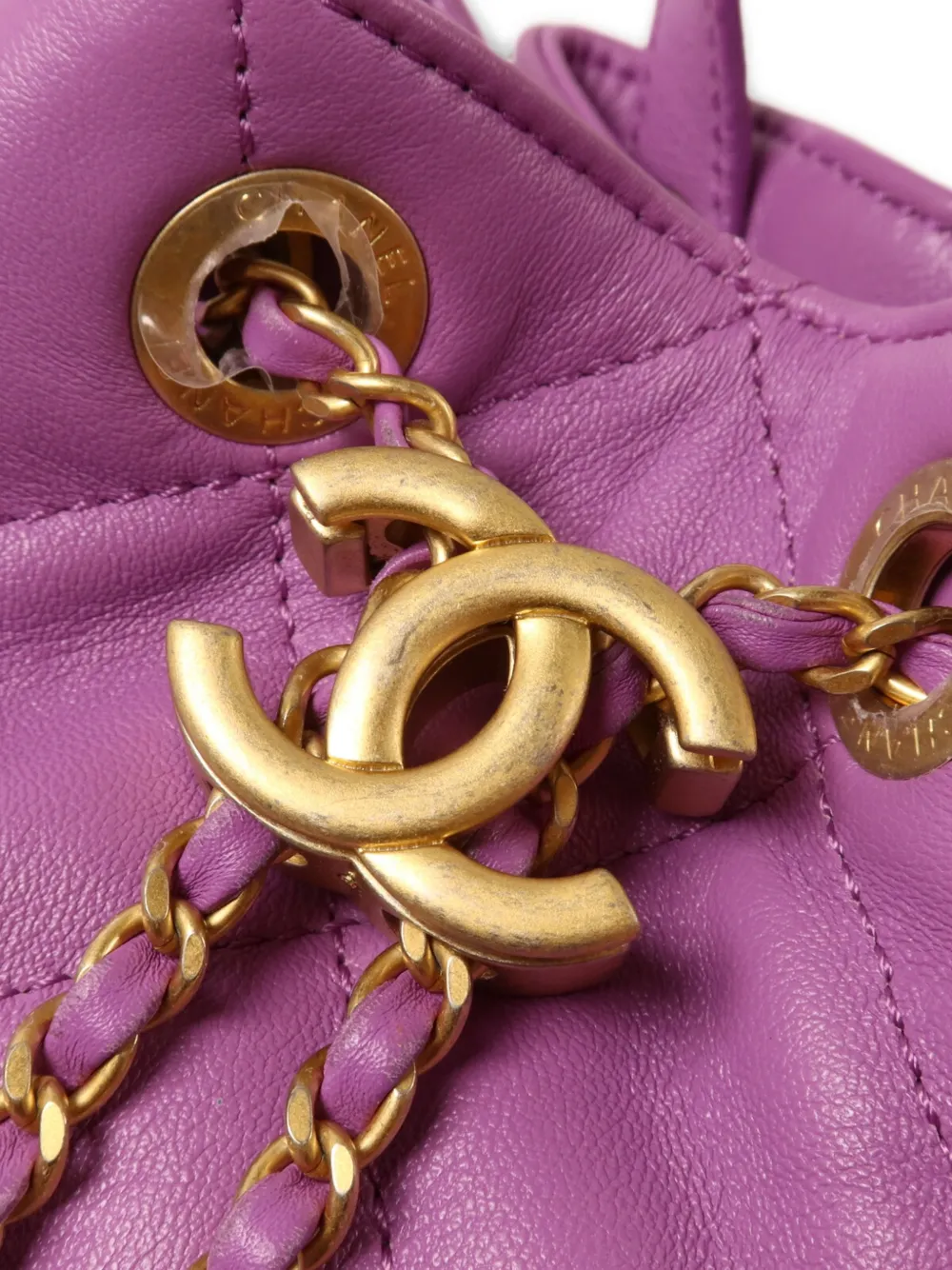 CHANEL Pre-Owned CC rugzak Paars