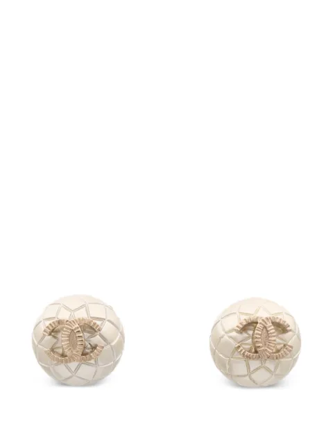 CHANEL Pre-Owned Gesteppte Ohrringe mit CC