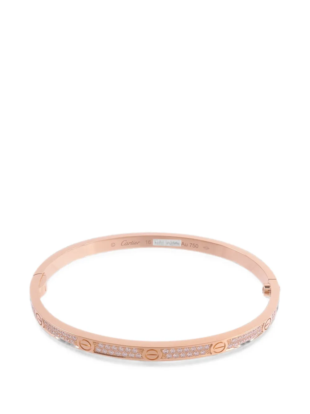 Pre-owned Cartier Love Diamond Bracelet In Pink
