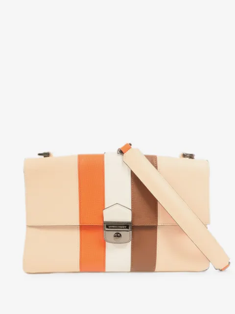 Longchamp striped leather shoulder bag