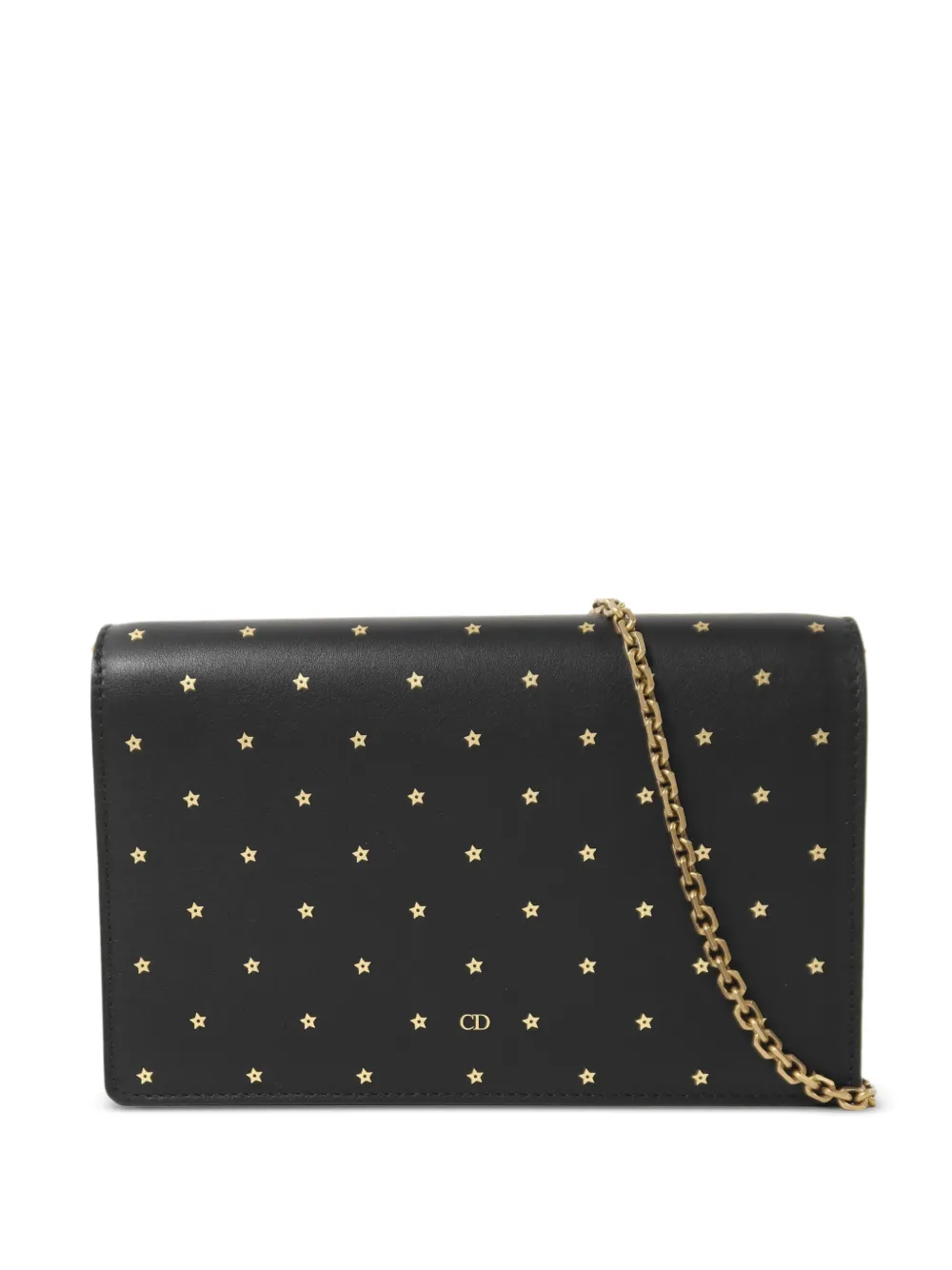 Christian Dior Pre-Owned star-studded leather shoulder bag - Black