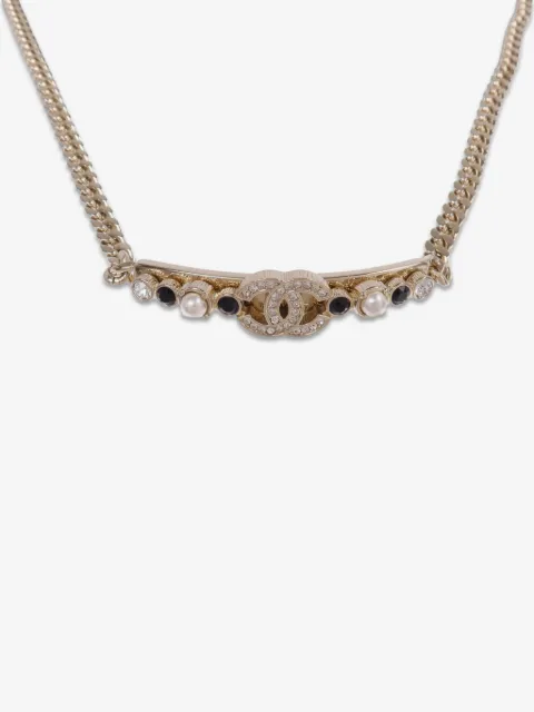 CHANEL Pre-Owned CC crystal necklace