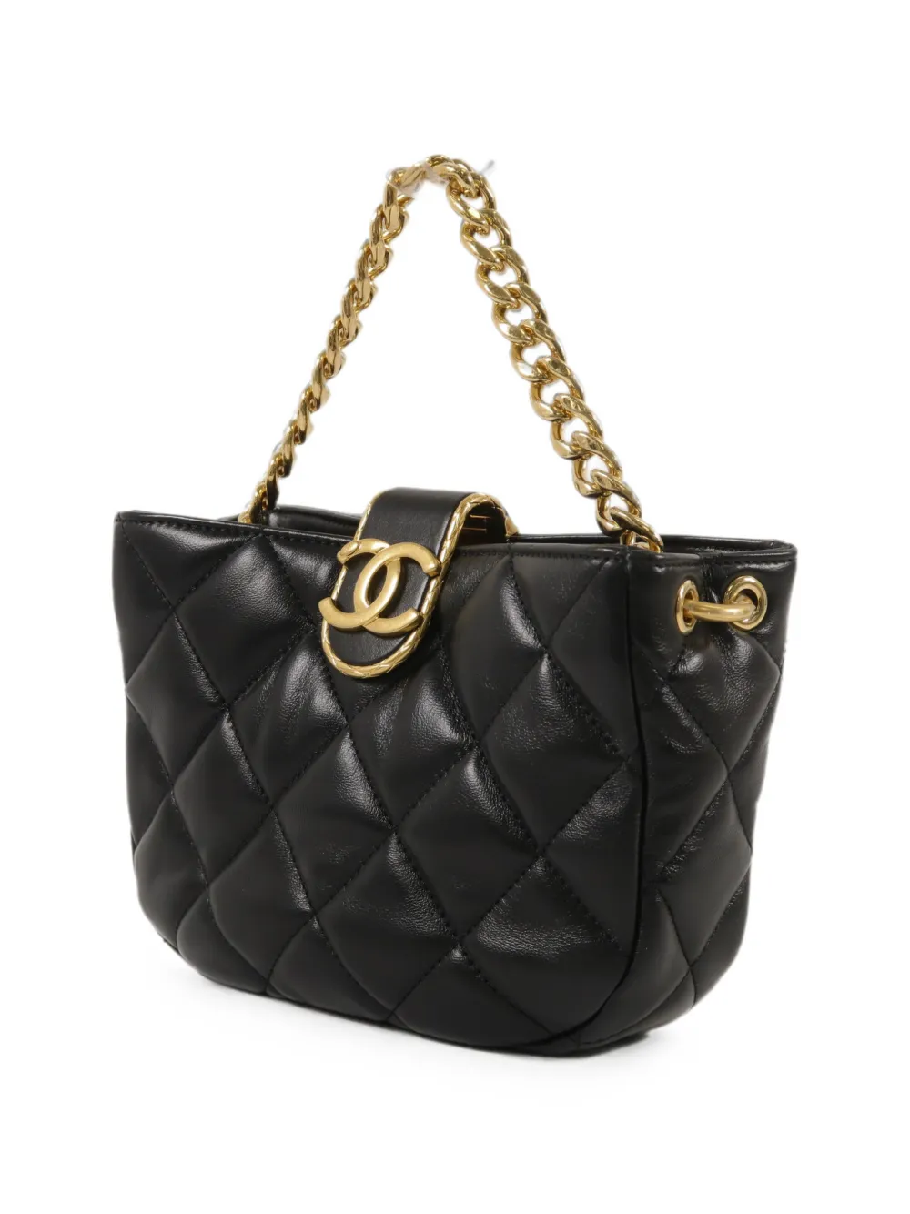 CHANEL Pre-Owned CC gewatteerde schoudertas Zwart
