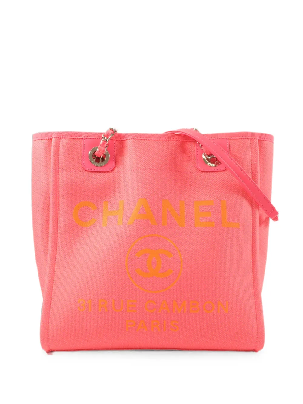 CHANEL Pre-Owned PM Deauville chain tote bag - Pink