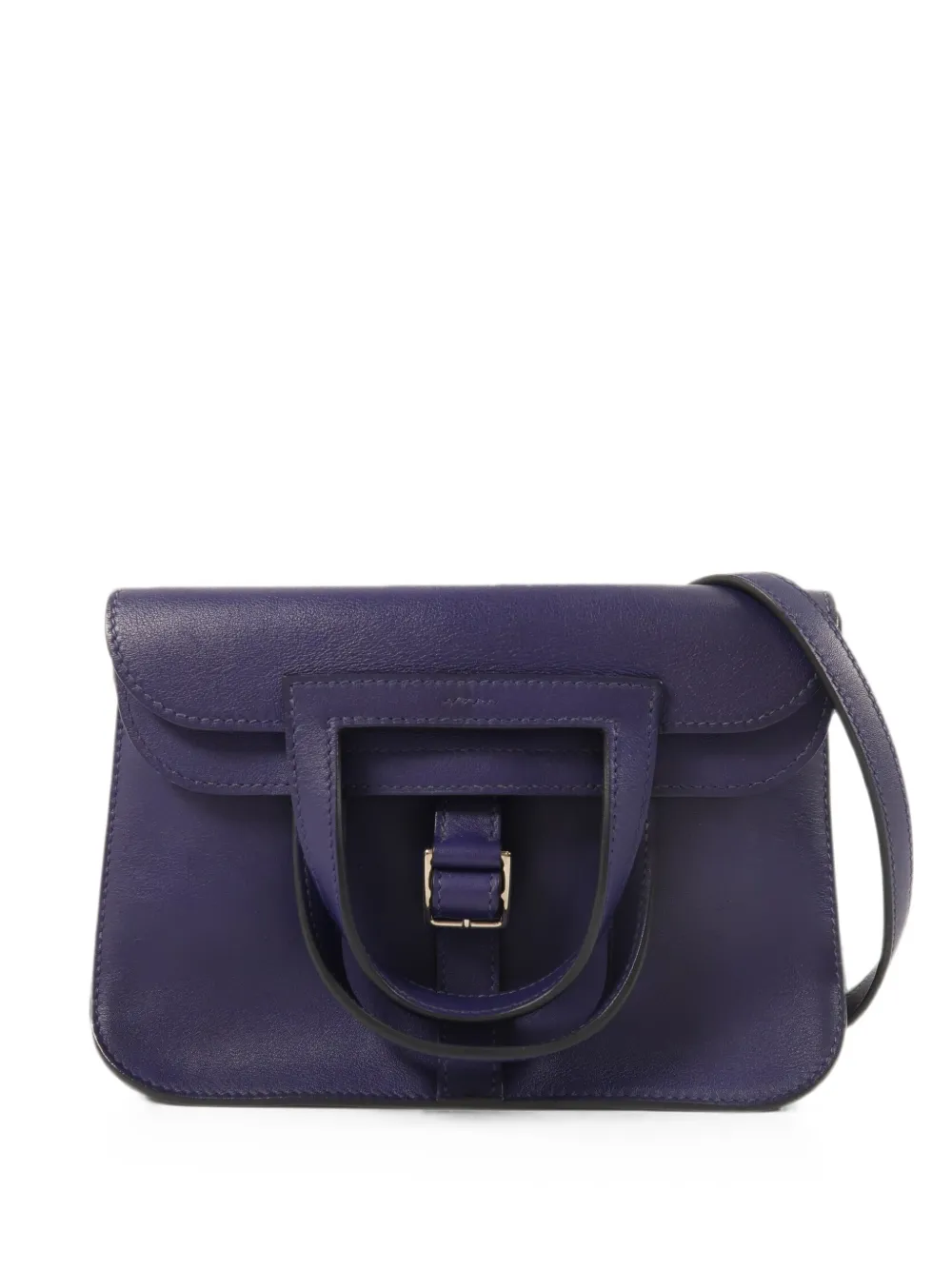 Hermès Pre-Owned 2020 Halzan leather shoulder bag - Blue