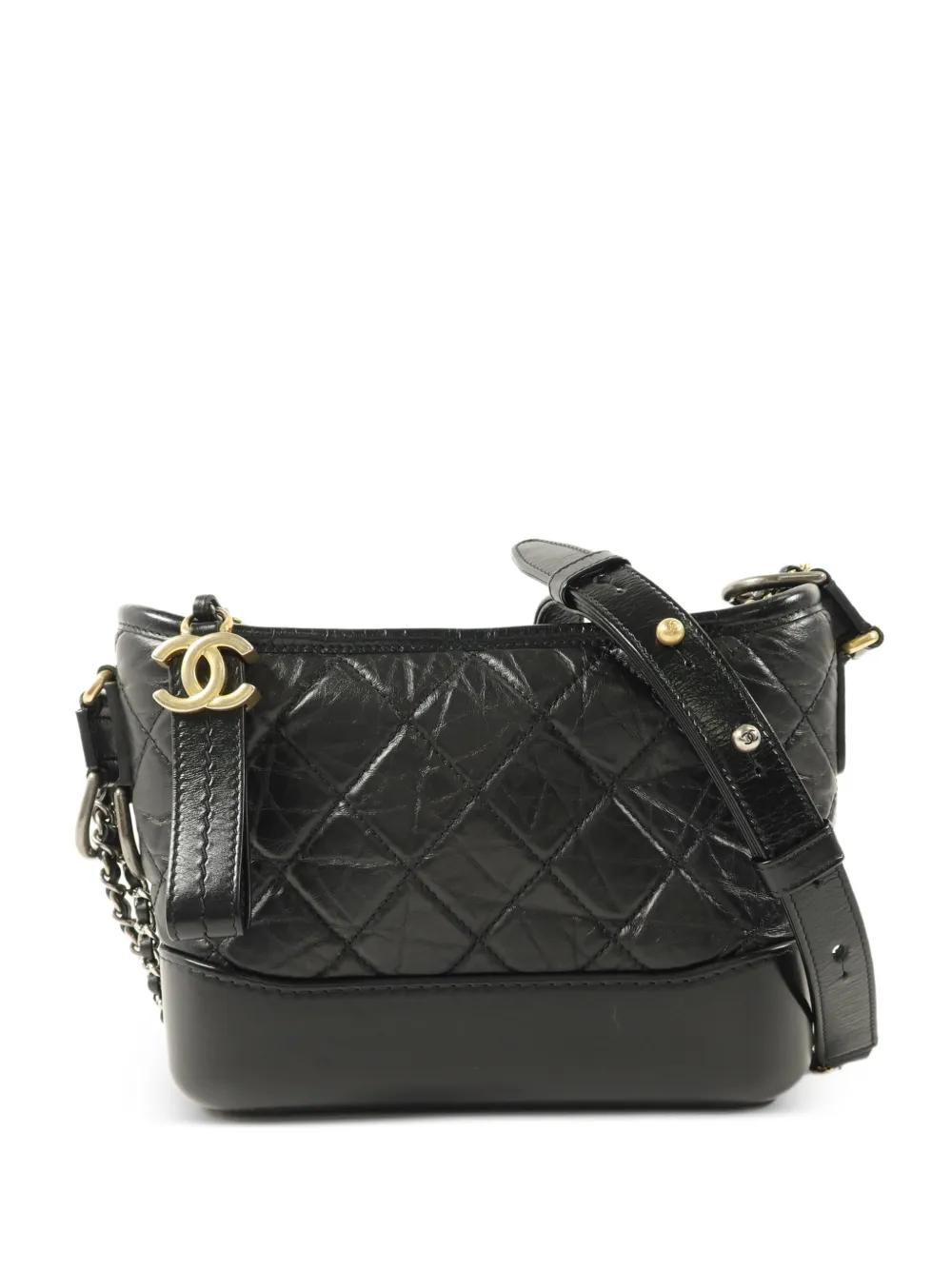 CHANEL Pre-Owned Gabrielle quilted shoulder bag - Black