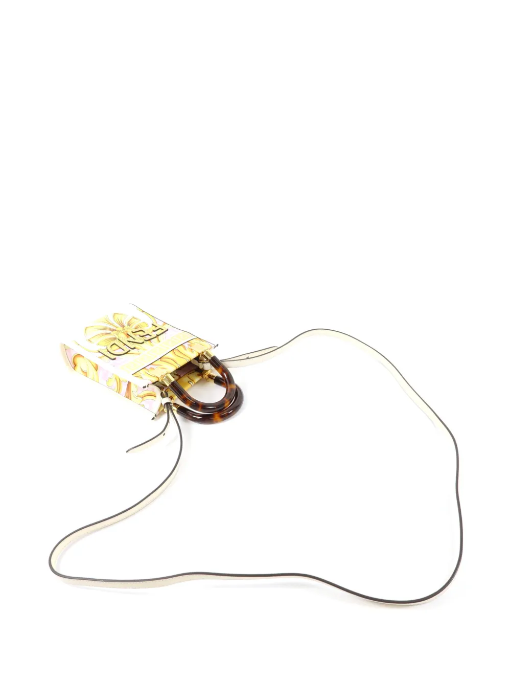 Fendi Pre-Owned Sunshine leren mini-shopper Beige