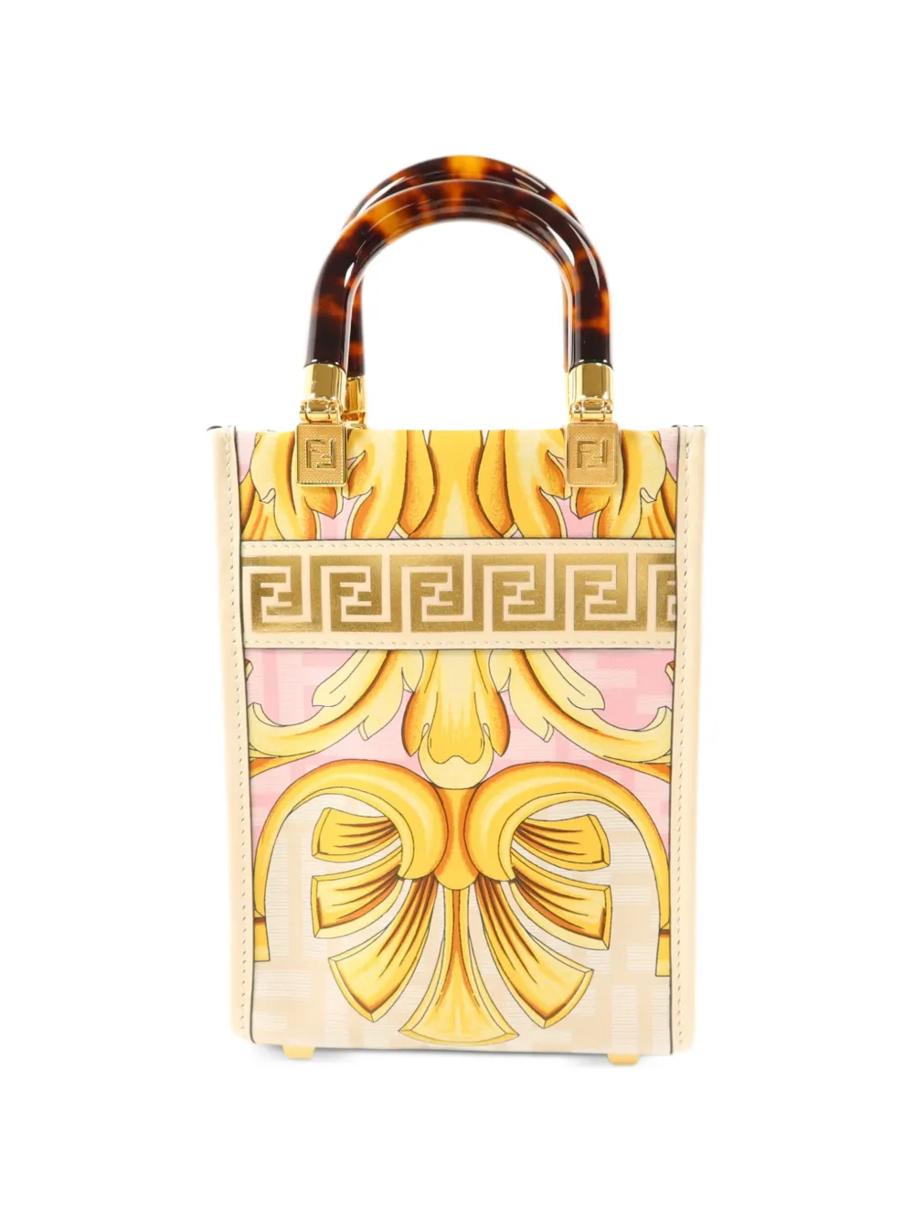 Fendi Pre-Owned Sunshine leren mini-shopper Beige